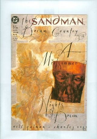 Sandman (1989) 19 Nm,  (error Version) Mckean Painted Cover,  Vess,  Shakespeare
