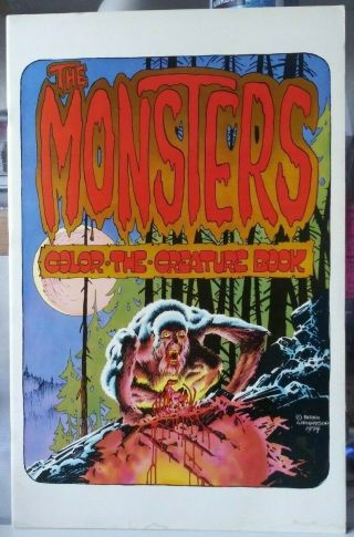 The Monsters Color Creature Book Vg Berni Wrightson 11x17,  1974