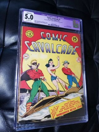 Comic Cavalcade 3 (summer 1943) D.  C Comics Cgc 5.  0r Flash & Wonder Woman