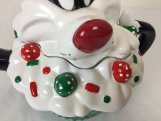 Warner Brothers Sylvester and Tweety Bird Christmas Cupcake Teapot no box 3