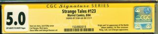 STRANGE TALES 123 CGC 5.  0 SIGNED BY STAN LEE 1ST APP OF THE BEETLE 1ST THOR X 2