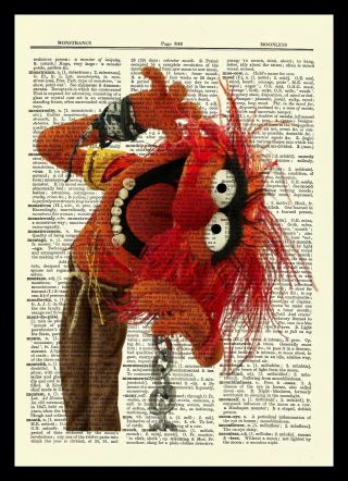 The Electric Mayhem The Muppets Dictionary Art Print Picture Poster Jim Henson