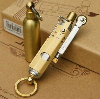 Wwi Wwii German Vintage Brass/copper Trench Lighter Solid Brass Fuel Bottle Gift
