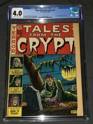 Tales From The Crypt 22 Cgc 4.  0 Ow - W - Pre - Code Horror - 1st Issue Ec - 1951
