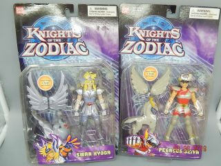 Knights Of The Zodiac Bandai Swan Hyoga & Pegasus Seiya Figures Nip