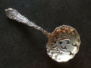 Alvin Ornate Sterling Silver Bon Nut Candy Serving Strainer Spoon Gold W Louis?