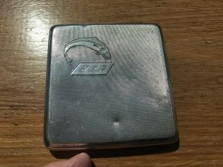 Stunning Solid Silver Cigarette Case (fishing Interest) 107gms ??
