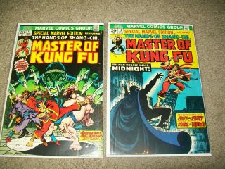 Marvel Special Edition 15,  16 & Mokf 17,  18,  19 Master Of Kung Fu 1st Shang Chi