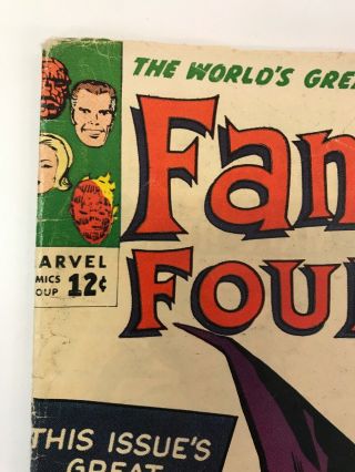 The Fantastic Four 21 Marvel Comics 1963 Jack Kirby VG 1st Sgt.  Fury Crossover 2