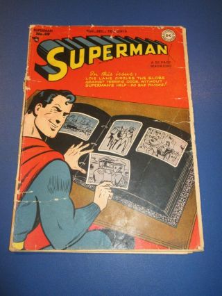 Superman 49 Golden Age Old 1947 Comic Book Wow Restapled