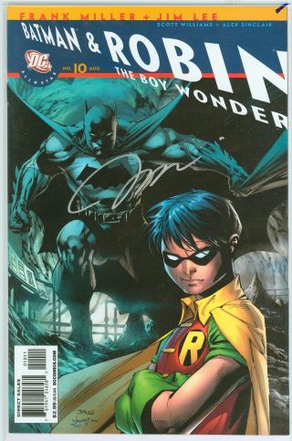 All Star Batman Robin 10 Recall Signed By Jim Lee Nm Or Better Story 9.  6 9.  8