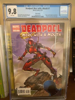Deadpool Merc With A Mouth 7 Cgc 9.  8 3rd Print Liefeld Variant 1st Lady Deadpool
