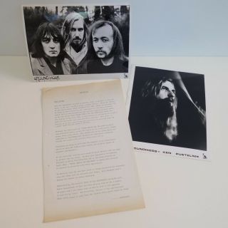 Groundhogs 1970 Publicity Kit With 2 - Page Bio & Two 8 " X 10 " Photos Prog Psych