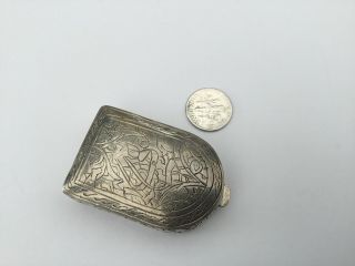 Vintage Persian Sterling Silver Pill/snuff Box,  32.  4 Grams