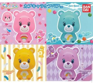 Japan Bandai Capchara Care Bears Gashapon Figure Capsule Toys Complete Set Of 4