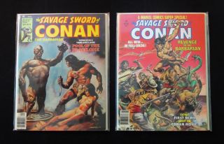 Savage Sword Of Conan 22 - Plus Marvel Comics Special 2 - Nm/mint