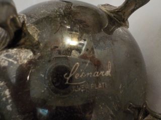 Leonard Silverplate Vintage Coffee/Tea Pot and Creamer Set 7