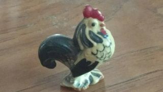 Vintage Hagen Renaker Monrovia Yellow Rooster Chicken Miniature Mini Farm Animal