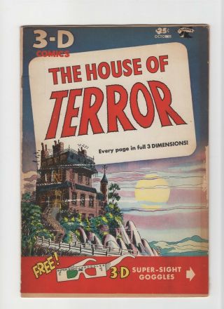The House Of Terror 1 Vintage 3 - D Comic St John Pub Golden Age 25c Horror