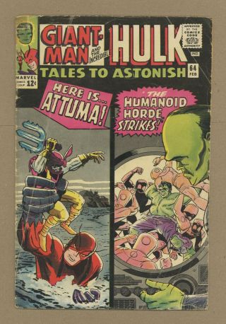 Tales To Astonish (1st Series) 64 1965 Gd 2.  0