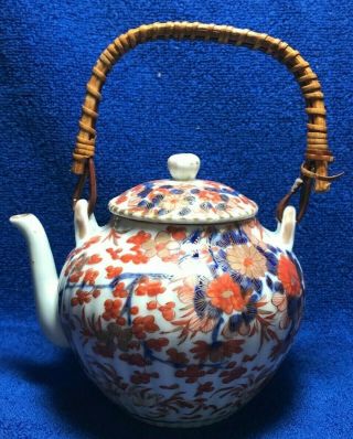(N72) Antique Porcelain Imari Tea Pot 2