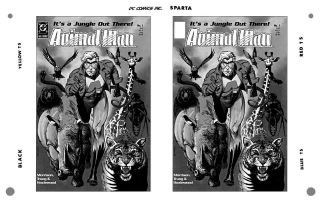 Brian Bolland Animal Man 1 Cover Rare Large Production Art Two Up