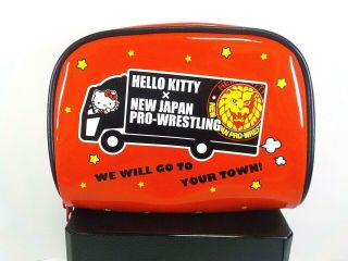 Sanrio Ichibankuji Hello Kitty Pouch Red Japan Pro - Wrestling
