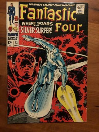 Fantastic Four 72 Silver Age Marvel Comic Higher Grade Key Silver Surfer
