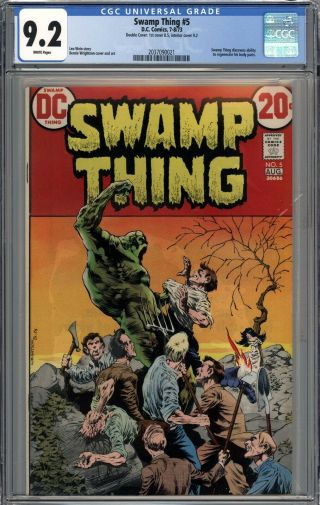 Swamp Thing 5 Cgc 9.  2 Nm - Rare Double Cover Variant Bernie Wrightson Art