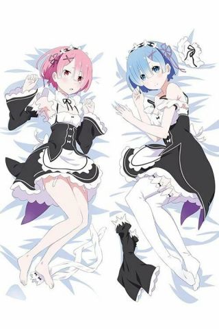 150cm Re:zero Anime Rem&ram Dakimakura Hugging Body Pillow Cover Case Hot