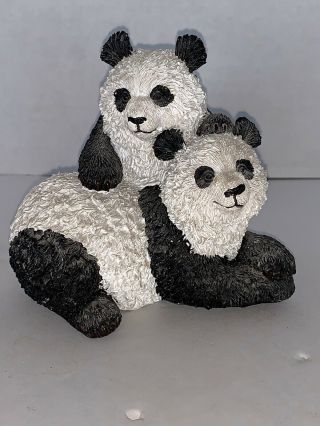 Vintage Resin Panda Bears 3 3/4”