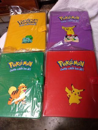 Four 1999 Pokemon Gotta Catch Em All Book Folder