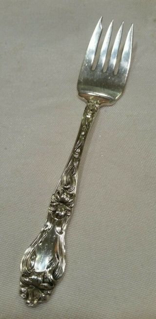 Frank Whiting Lily Sterling Silver Salad Fork 6 1/2”