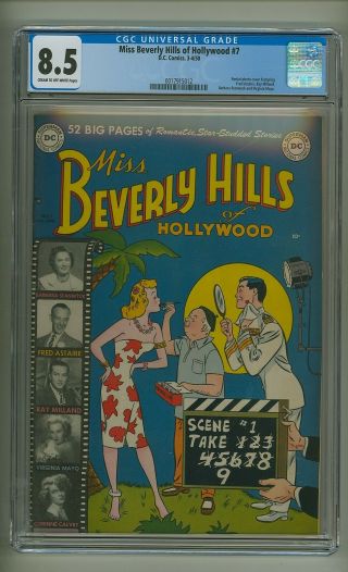 Miss Beverly Hills Of Hollywood 7 (cgc 8.  5) C - O/w Pages; Dc; 1950 (c 24312)