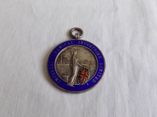 Vintage Silver Enamel Fob Medal Imperial Chemical Industries Limited 1932