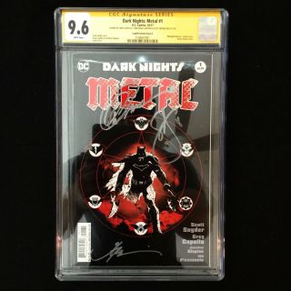 Dark Nights: Metal 1 Cgc 9.  6 3x Ss Snyder Glapion Capullo Variant Cover E 1:100