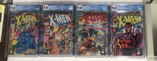 X - Men 1 (1991) Connecting Cover Set A B C D Cgc 9.  8 Jim Lee With Canvas Poster
