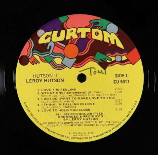 Leroy Hutson - Hutson II LP - Curtom 2