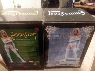 WHITE QUEEN EMMA FROST UNCANNY X - MEN STATUE SET OF 2 CLAYBURN MOORE SEXY 12 