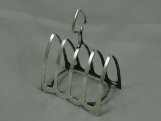 Smart Solid Silver Toast Rack,  1910,  62gm