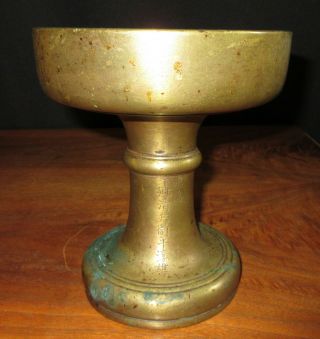 antique CHINESE BRONZE BOWL CENSER with CALLIGRAPHY 4