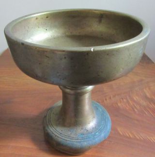 antique CHINESE BRONZE BOWL CENSER with CALLIGRAPHY 6