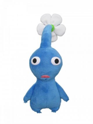 Sanei Boeki Pikmin Pk02 Blue Pikmin Plush Toy Height 17cm Japan