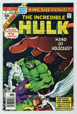 Incredible Hulk 7 9.  2 King - Size Annual White Pages 1978