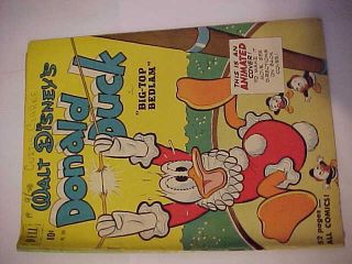 300 Walt Disney Donald Duck In Big Top Bedlam Dell 1950
