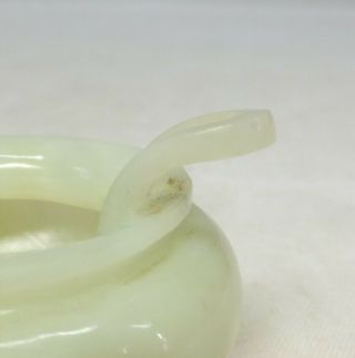H131: Chinese water pot SUIU of green stone carving ware of appropriate quality 5