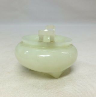 H131: Chinese water pot SUIU of green stone carving ware of appropriate quality 6
