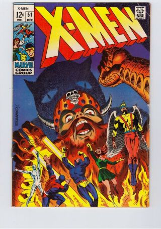 X - Men 51 Steranko Cover Art Early Silver Age