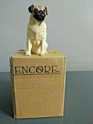Encore Pug Dog Figurine Statue Resin 52265