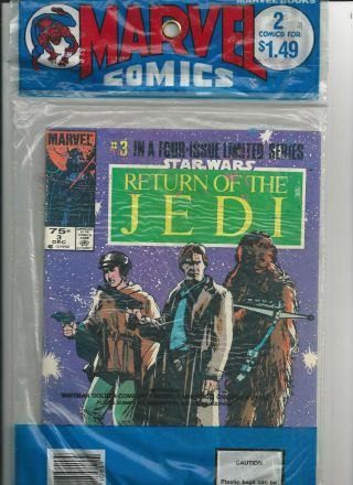Star Wars Return Of The Jedi 3,  4 Still Bagged 1983 Marvel Comics Htf